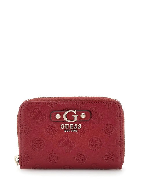 GUESS GERTY Cartera mediana con logo peonía burdeos - Carteras Mujer