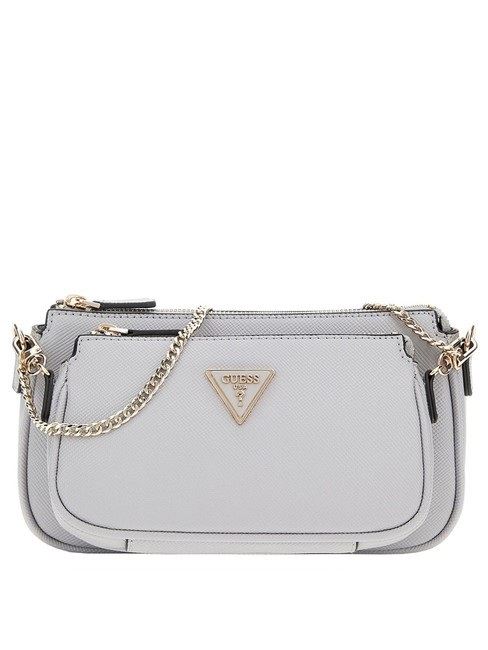 GUESS NOELLE Bolso bandolera doble gris lavanda - Bolsos Mujer