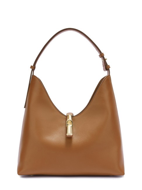 FURLA GOCCIA Bolso bandolera de piel brandy - Bolsos Mujer