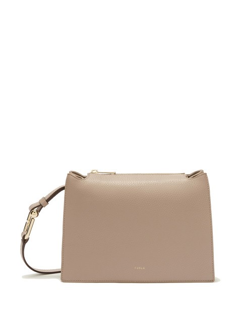 FURLA NUVOLA  Bolso bandolera, en piel. estuco gris - Bolsos Mujer