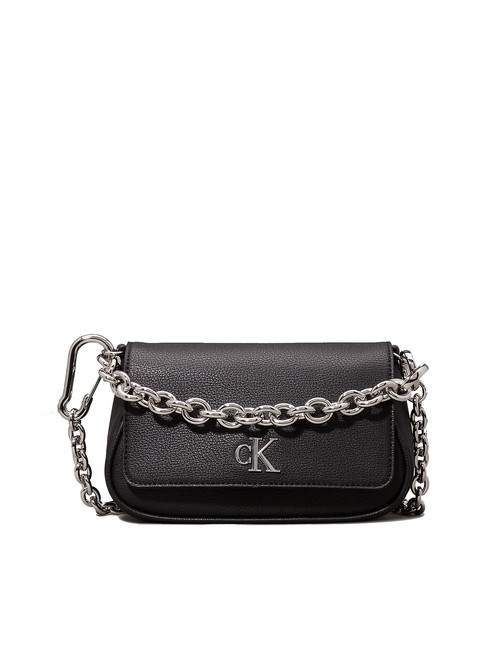 CALVIN KLEIN MINIMAL MONOGRAM Mini bolso de hombro pvh negro - Bolsos Mujer