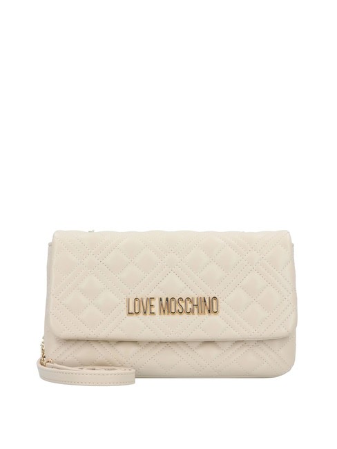 LOVE MOSCHINO QUILTED Bolso bandolera pequeño Marfil - Bolsos Mujer