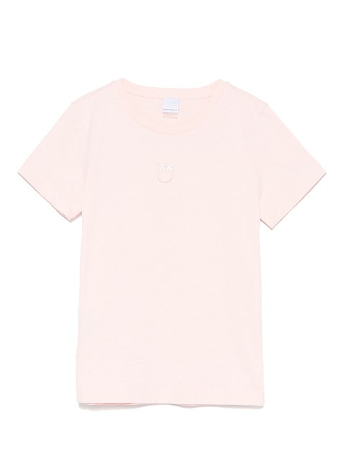 PINKO BUSSOLOTTO camiseta con logo rosa pálido-marrón - camiseta