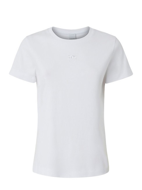 PINKO BUSSOLOTTO camiseta con logo blanco brillante - camiseta