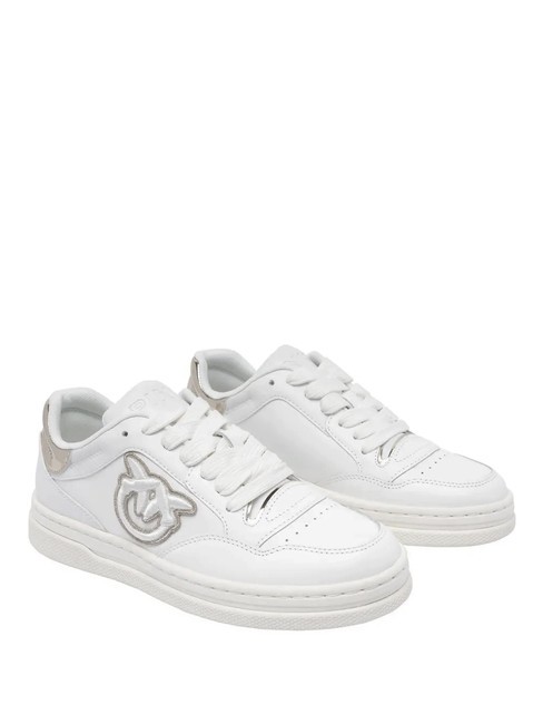 PINKO MANDY Senadores de cuero blanco/plata - Zapatos Mujer