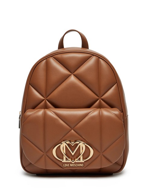 LOVE MOSCHINO GEOMETRIC Mochila con bolsillo camello - Bolsos Mujer