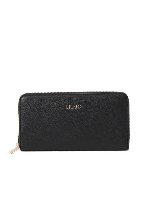 LIUJO CALIWEN  Cartera grande con cremallera alrededor NEGRO - Carteras Mujer