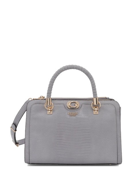 GUESS ORLINA bolso de mano st lagarto gris lavanda - Bolsos Mujer