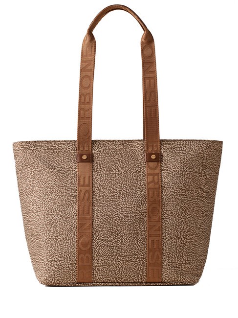 BORBONESE SHOPPER MEDIUM ECO LINE Bolsa de la compra beiger yegua - Bolsos Mujer