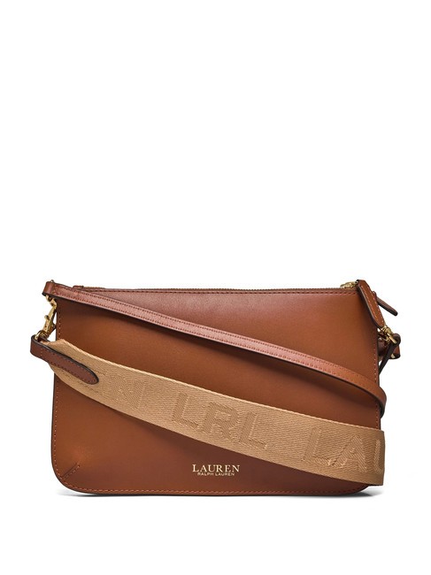 RALPH LAUREN LANDYN Bolso de piel con doble bandolera. lauren tan2 - Bolsos Mujer