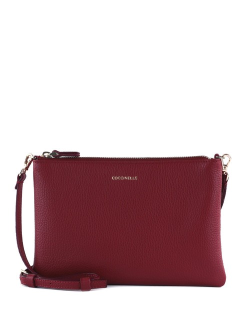 COCCINELLE BEST CROSSBODY Minibolso de piel sangría - Bolsos Mujer