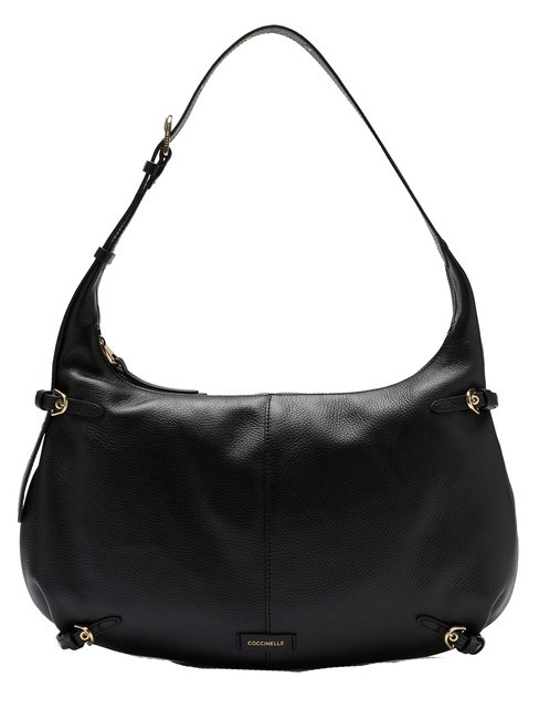 COCCINELLE ABIGAIL bolso de hombro media luna negro - Bolsos Mujer