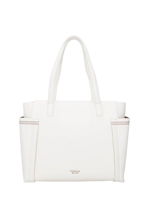 TOSCA BLU CAMOGLI Bolso shopping con bolsillos laterales blanco - Bolsos Mujer