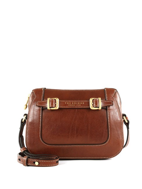 THE BRIDGE GAIA Bolso bandolera en piel BROWN - Bolsos Mujer