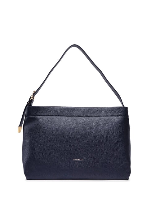 COCCINELLE GLEEN Bolso bandolera de piel martillada azul medianoche - Bolsos Mujer