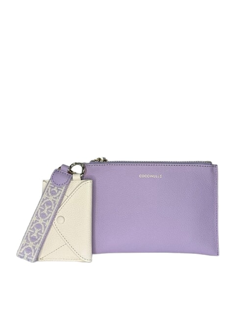 COCCINELLE LYRA  Clutch con muñequera y bolsita lavanda/leche de coco - Bolsos Mujer