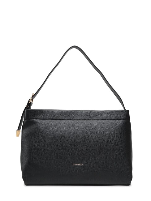 COCCINELLE GLEEN Bolso bandolera de piel martillada negro - Bolsos Mujer