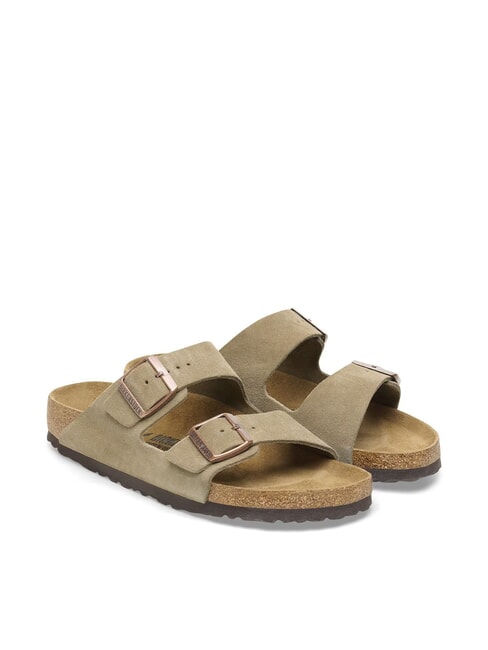 BIRKENSTOCK ARIZONA Sandalia zapatilla con hebillas gris pardo - Zapatos unisex