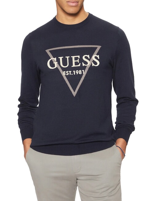 GUESS FABIAN  Camisa de entrenamiento smartblue - Suéteres de los hombres