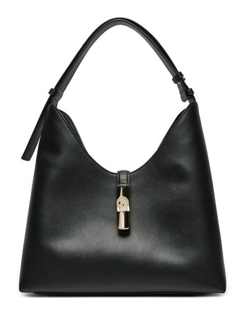 FURLA GOCCIA Bolso bandolera de piel negro - Bolsos Mujer