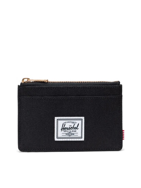 HERSCHEL OSCAR Tarjetero plano con cremallera NEGRO - Carteras Hombre