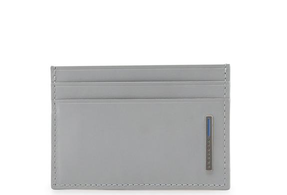 PIQUADRO Tarjetero CUADRADO AZUL FUERA grigio2 - Carteras Hombre