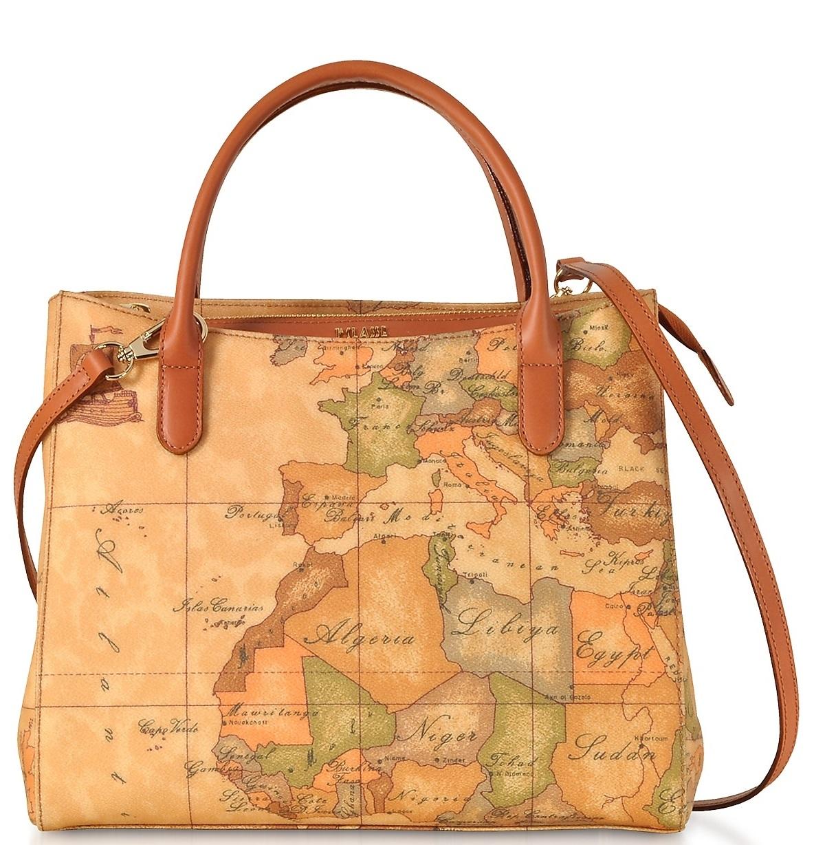 Alviero Martini Prima Classe Alviero Martini 1 Clase Geo Classic Bolso Con Bandolera Natural 