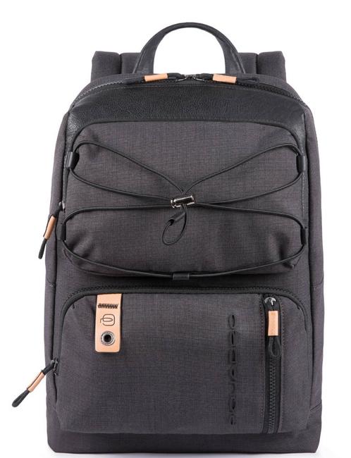 PIQUADRO Mochilas BLAME, para portátil 14"; en tejido técnico negro - Mochilas para portátil