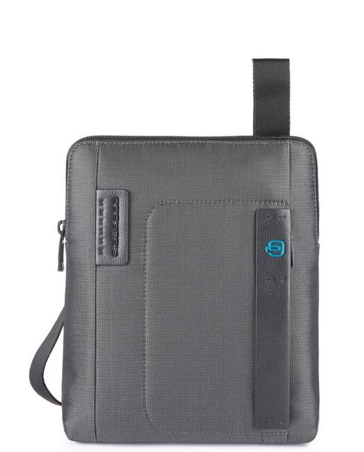 PIQUADRO Bandolera Línea PULSE P16, para iPad CHEVRON / GRIS - Bandoleras Hombre