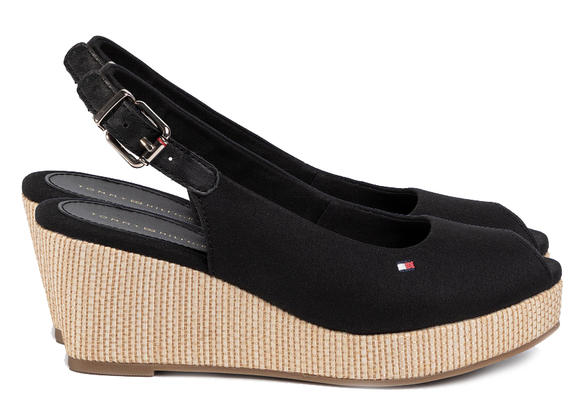 TOMMY HILFIGER TOMMY HILFIGHER Elba Sandalias de cuña NEGRO - Zapatos Mujer