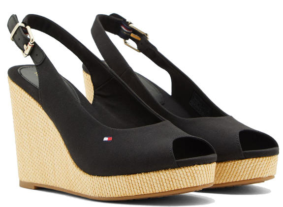 TOMMY HILFIGER TOMMY HILFIGHER Elba Sandalias de cuña alta NEGRO - Zapatos Mujer