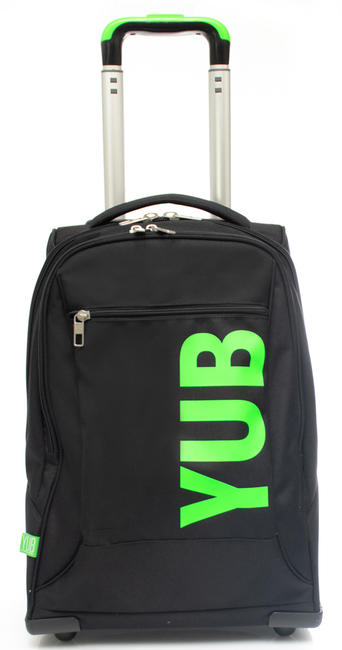 YUB YUB Mochila con carro, con tres ruedas. fluo / verde - Mochilas con ruedas