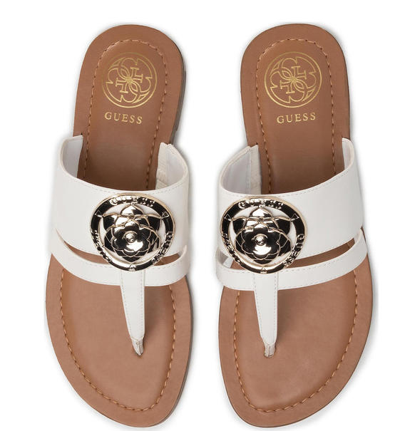 GUESS  Chanclas ELEGANTES GENERA blanco - Zapatos Mujer