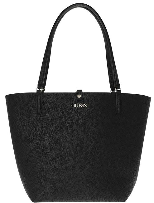 GUESS Alby Toggle Tote Bolso shopper, reversible, con pochette Blackstone - Bolsos Mujer