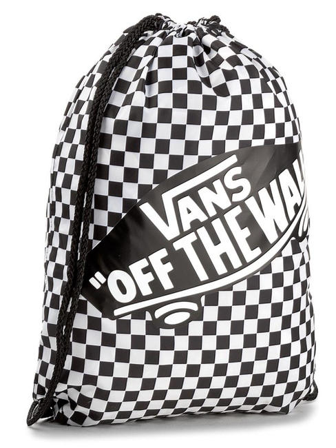 VANS   Bolso con cordón de banco Tablero de ajedrez negro / blanco - Mochilas Escuela & Tiempo Libre