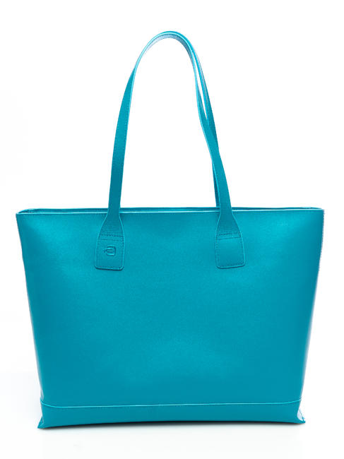 PIQUADRO BLUE SQUARE BLUE SQUARE Out, Shopping Bag en piel AZUL CLARO - Bolsos Mujer