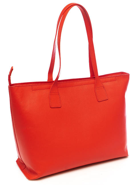 PIQUADRO BLUE SQUARE BLUE SQUARE Out, Shopping Bag en piel ROJO - Bolsos Mujer