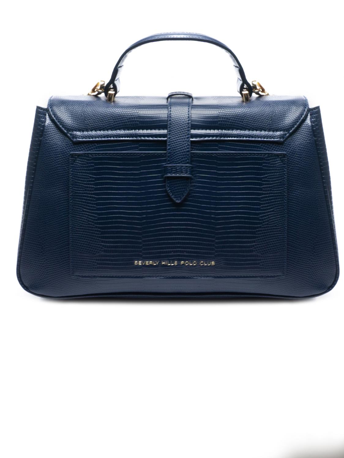 Beverly Hills Polo Club Isabel Bolso De Mano Con Estampado De Lagarto Azul  - ¡Compra A Precios De Outlet!