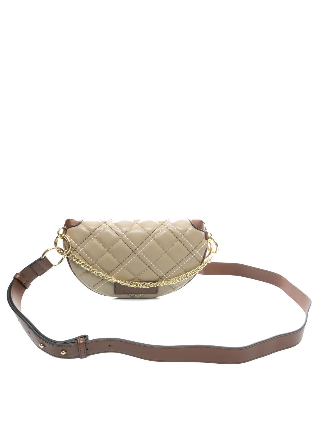 Bolso bandolera mujer en cuero BEIGE La Martina