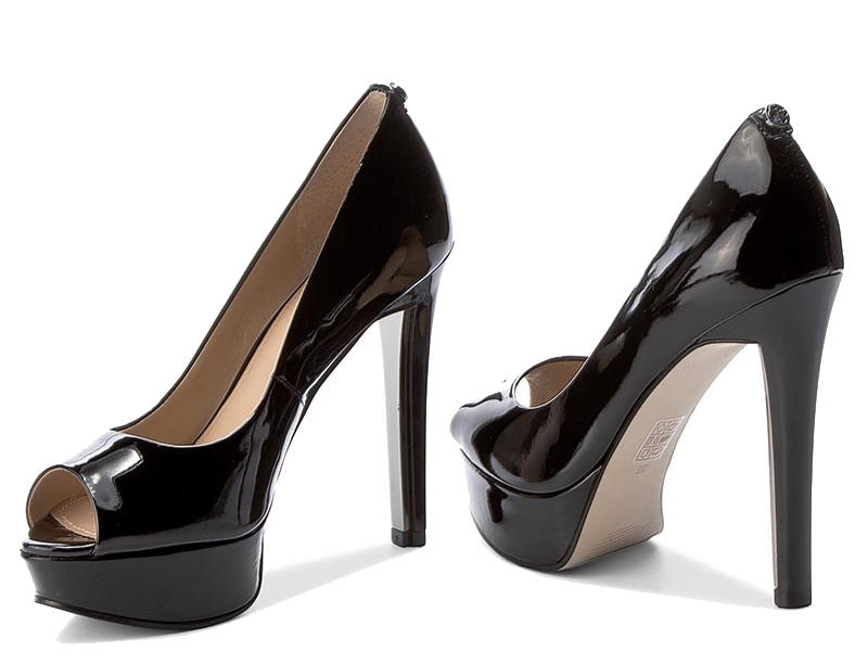 Guess Zapatos De Tacón Heali Open Toe Negro A Precios De Outlet!